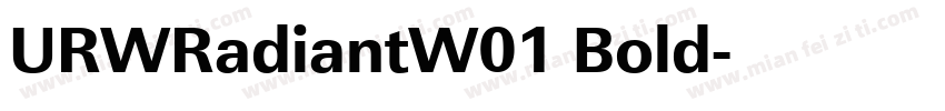 URWRadiantW01 Bold字体转换